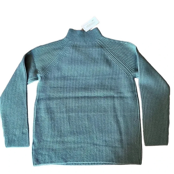 NWT Vince Wool Cashmere Mock Neck Ribbed Pullover Knit Sweater Size M - Picture 7 of 10